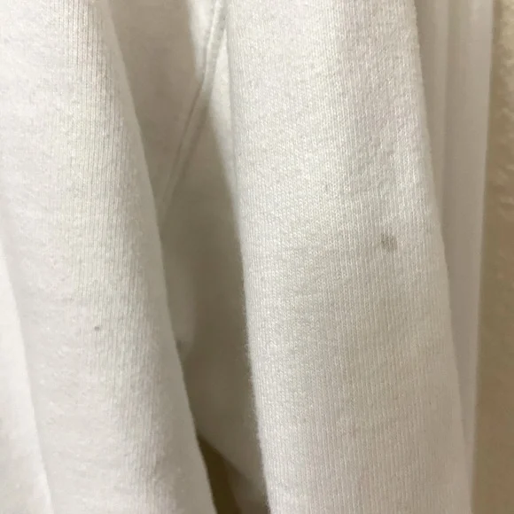 Retro John Galt Brandy Melville White & Ref Flame Sleeves Hoodie OS - Picture 9 of 9